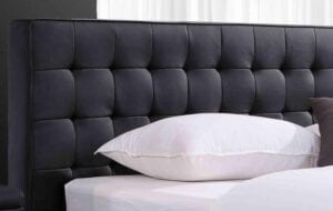 Lit avec une tête de lit en cuir Cugini Anacona