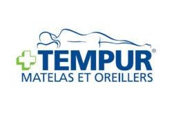 Logo de la marque de matelas mémoire de forme Tempur